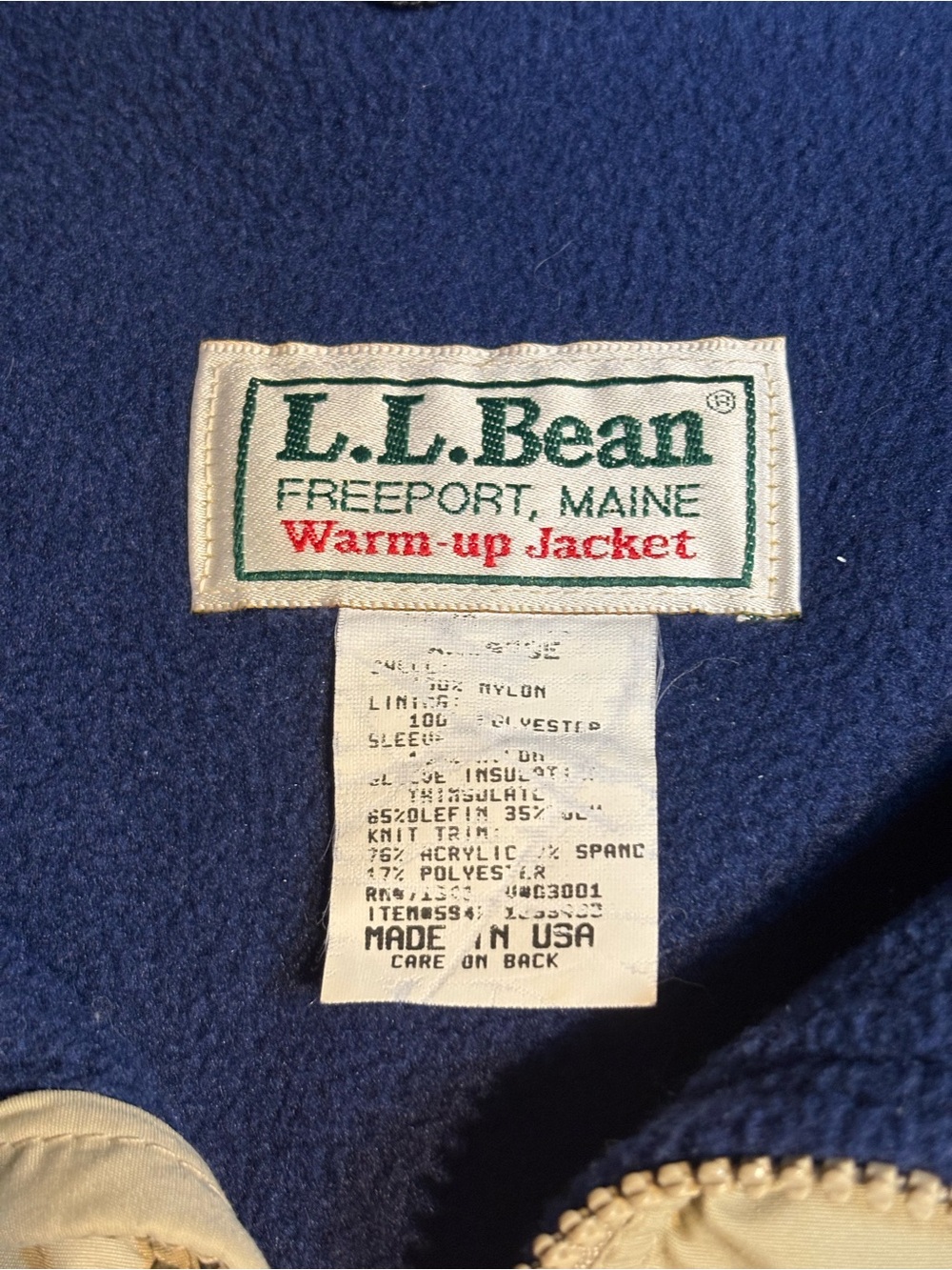 L.L. Bean Vintage fleece insulated Jacket big & tall 4x - Picture 9 of 12